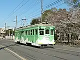 緑雲塗装時代のモ166（2011年4月）
