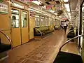 冷房改造後の車内