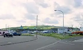 野寒布岬付近から見た分屯地