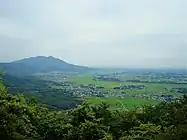雨引山から見た筑波山と関東平野