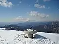 雪の塔ノ岳から富士山