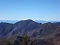 雲取山からの飛龍山と南アルプス
