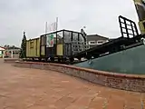 斗南駅で展示されている貨車