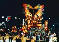 東京・銀座まつりで行われた『能代ねぶながし』の出張運行