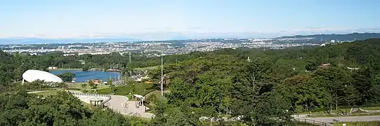 展望台から見た鞍ケ池公園（2006年10月）