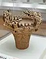 深鉢形土器（火焔型土器）（重要文化財）京都大学総合博物館企画展示。