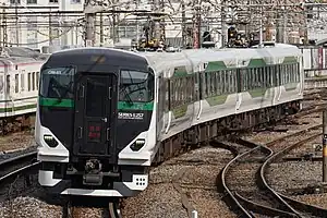 E257系5500番台による特急「あかぎ」（2023年3月21日 高崎駅）