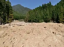 高棚川より金城山を望む