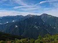 鳳凰山からの白峰三山（９月）