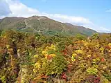 鳴子スキー場方向を望む。（2007年10月28日撮影）