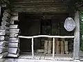 五郎の丸太小屋 玄関