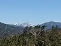 山頂北側から赤石岳、聖岳、光岳を望む