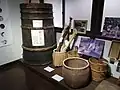 和紙作りの道具の展示