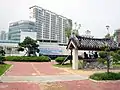 敷地内に龍井市の井戸を再現
