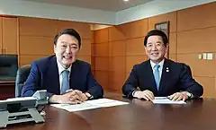 全羅南道知事の金瑛録と(2022年4月6日)