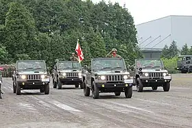 第34普通科連隊の自衛隊旗