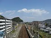 跨線橋から延岡・佐伯方面を望む