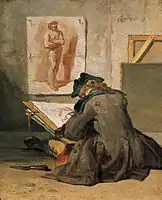 ジャン・シメオン・シャルダン, Young Student Drawing, c. 1738
