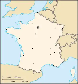 フランスの地図