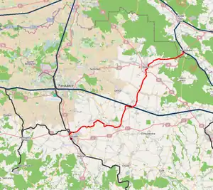 016号線 (チェコ)の路線図