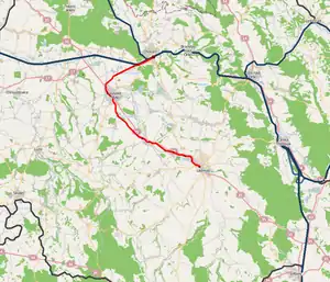 018号線 (チェコ)の路線図