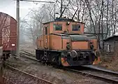貨物輸送に使用された電気機関車(1982年撮影)