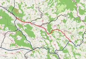 021号線 (チェコ)の路線図