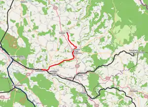 チャストロヴィツェ - ソルニツェ線の路線図