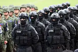 完全装備の憲兵特勤隊員（2017年3月）