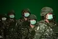陸軍步兵訓練指揮部，戦闘服姿の兵士ら。2020年6月20日