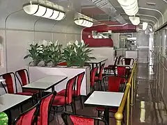 0系「ウエストひかり」37-7301ビュフェ客室