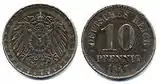 10ペニヒ鉄貨 1917年