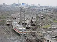 浜松運輸区(解体待ち留置中の117系電車と119系電車)