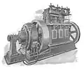 125馬力ガスエンジンと発電機