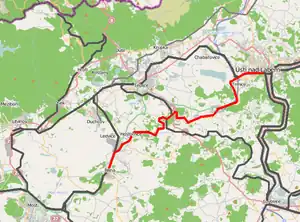 131号線 (チェコ)の路線図