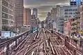 135丁目から駅を見る