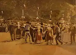 《カンペールの祭り》(グワッシュ、1930年)