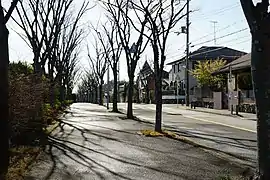 北部丘陵の邸宅街南平台5丁目で撮影