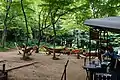 屋外に展開したカフェの例（六甲高山植物園）