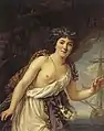 ジャン=フランソワ・コルソン画『シルヴィに扮するランゲ嬢』（1793年）