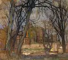 Spring Sun (Lentezon): Castle Ruin: Brederode, c. 1909–1910, oil on masonite, 62 × 72 cm, ダラス美術館
