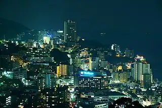 熱海市上の山から北東を望む