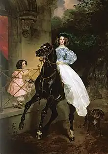『馬上の貴婦人(ロシア語版)』、1832年