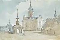 ペレヤスラウ＝フメリニツキーに建てられたアセンション大聖堂 in 1700 by Hetman Ivan Mazepa（英語版）, 1845
