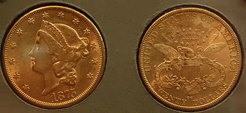 ロングエーカーのデザインしたダブルイーグル（打ち初めは1849年）