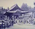 境内に並ぶ「ほいのぼり」