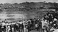 早明決勝戦前の練習風景(1924年10月25日)
