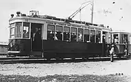 開通時に導入された2軸車のKh形(1932年撮影)
