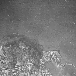 1939年12月6日撮影の福岡市荒津地区の航空写真