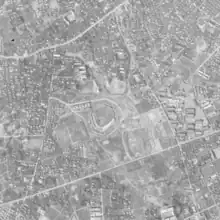 国土地理院空中写真(1956年3月9日撮影、国土交通省国土地理院 https://mapps.gsi.go.jp/maplibSearch.do?specificationId=32822)から抜粋